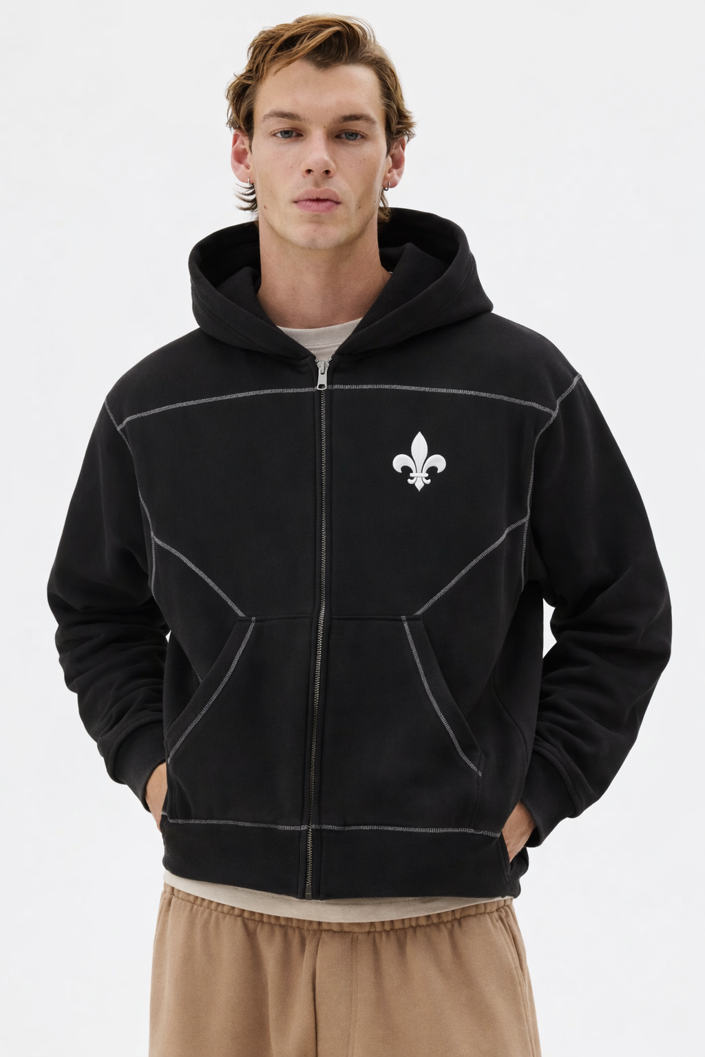 FLEUR DE LYS — Contrast Zip