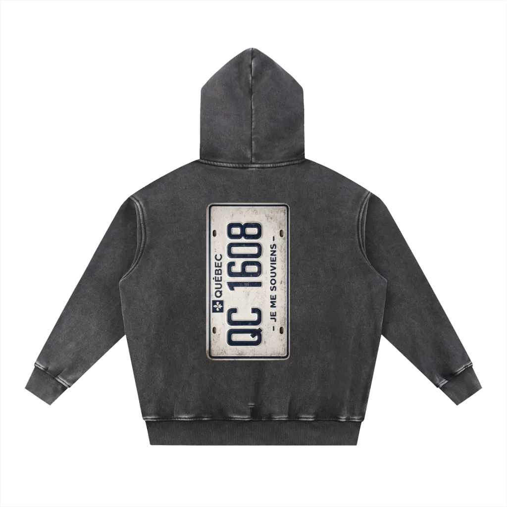Hoodie “QC 1608” – Héritage Québécois Édition Vintage
