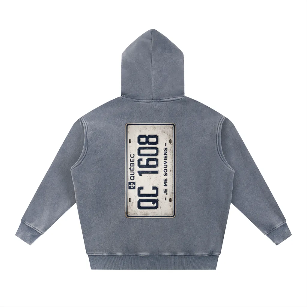 Hoodie “QC 1608” – Héritage Québécois Édition Vintage