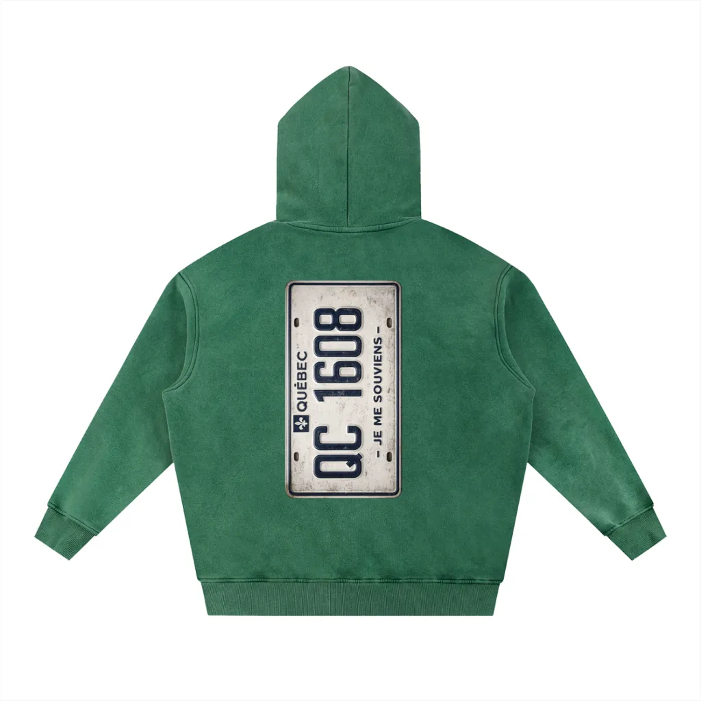 Hoodie “QC 1608” – Héritage Québécois Édition Vintage